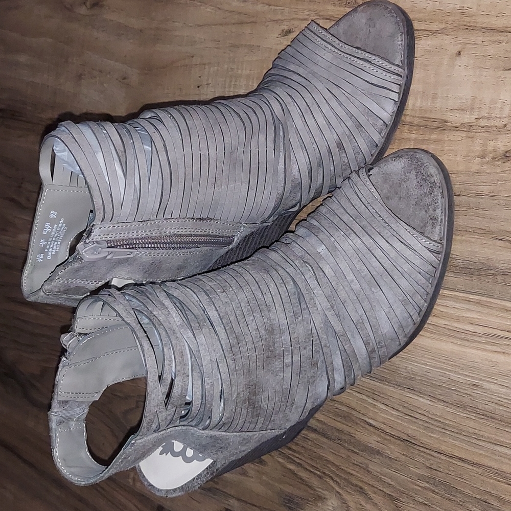 Fergalicious open toe wedge bootie